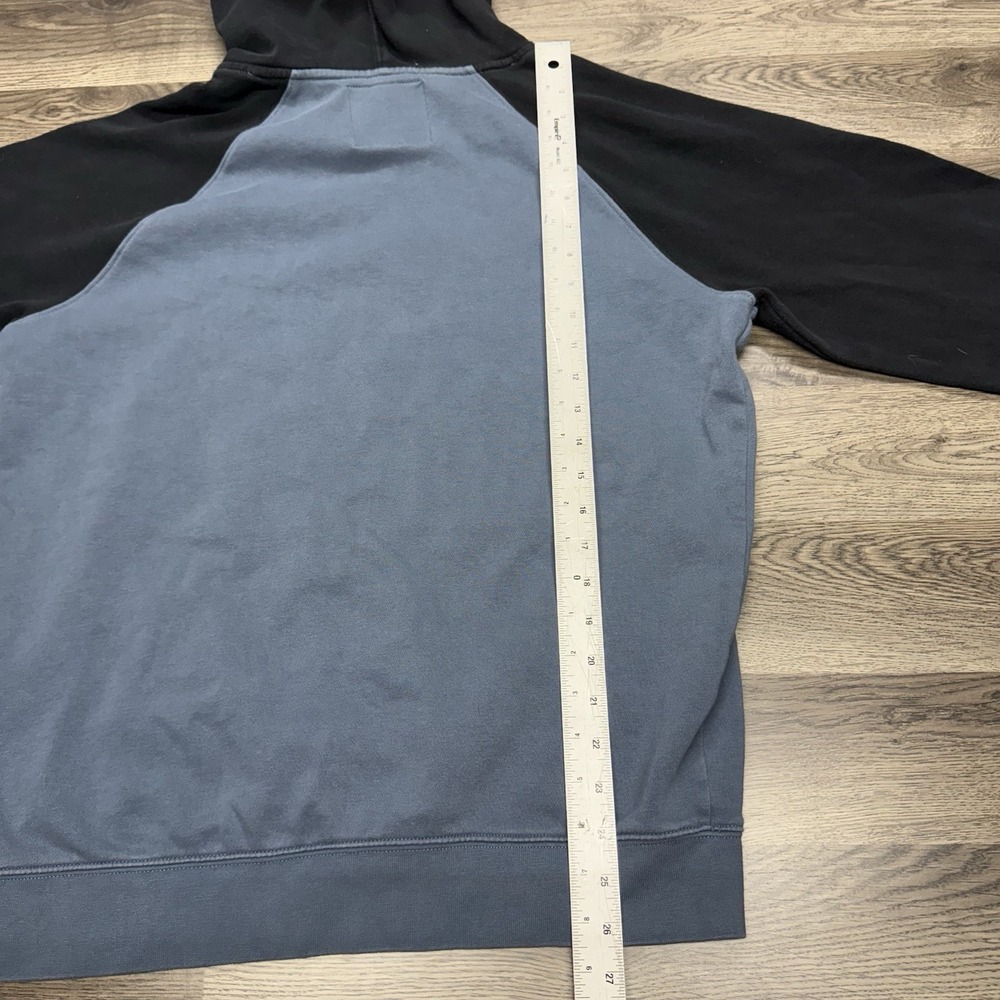 Fox Racing Non-Stop Raglan Fleece Hoodie Blue MX Logo Sweat Jacket Adult Medium - Picture 10 of 11